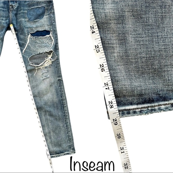 Cult of Individuality Distress Grunge Alter Ego High Rise Boyfriend Jean Size 26 - Picture 14 of 17